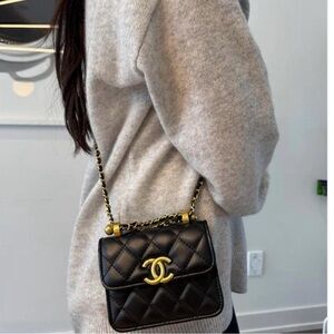 Chanel Black Quilted Shoulder Bag